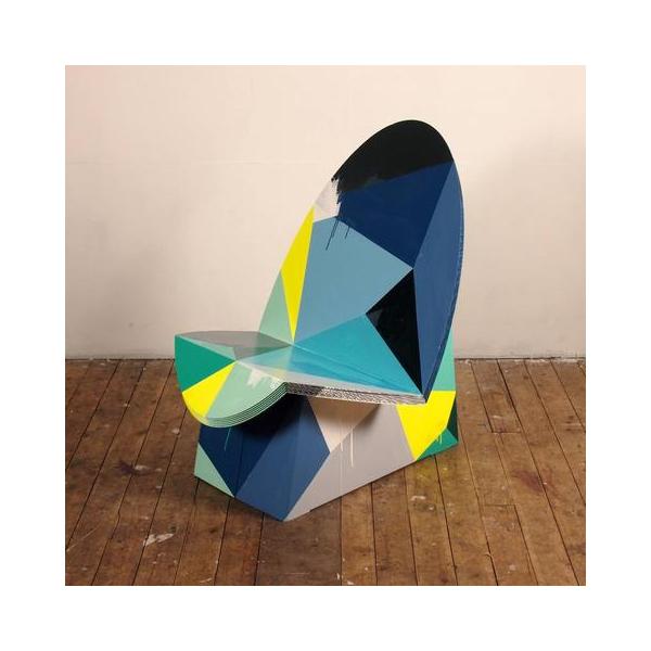 Cardboard Egg Shaped Chair Printed